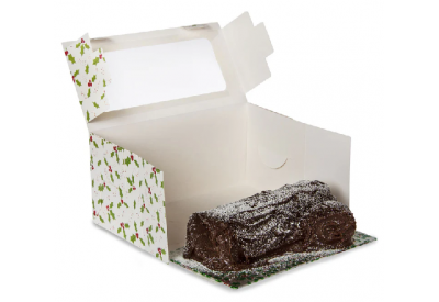 Anniversary House Christmas Yule Log Box (12.5 x 12.5 x 25.5cm / 4.9 x 4.9 x 10")
